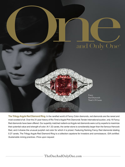 The Trilogy Argyle Red Diamond Ring